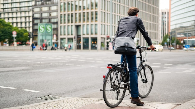 Free photo view of a man in berlin germany