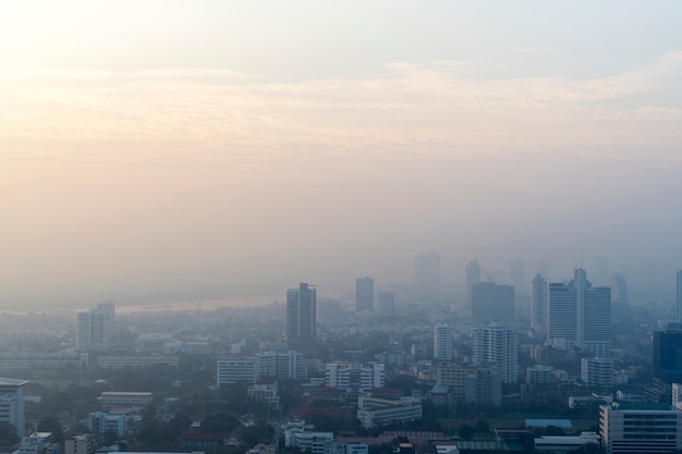 View of metro city buildings cityscape