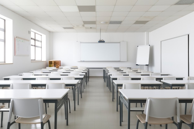 View of modern classroom in school