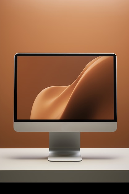 View of modern computer screen