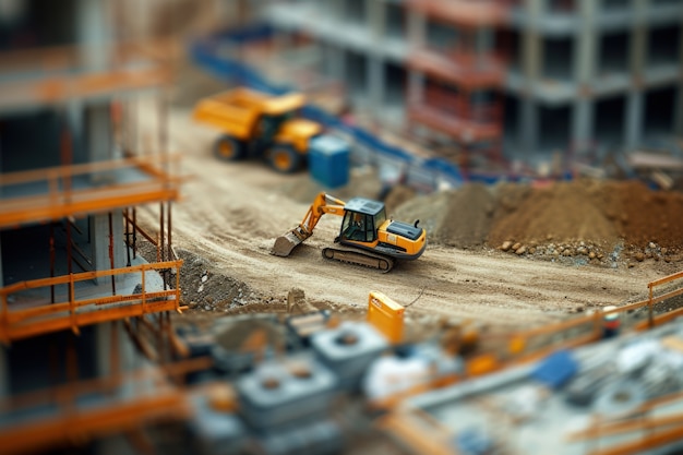 Free photo view of modern construction site