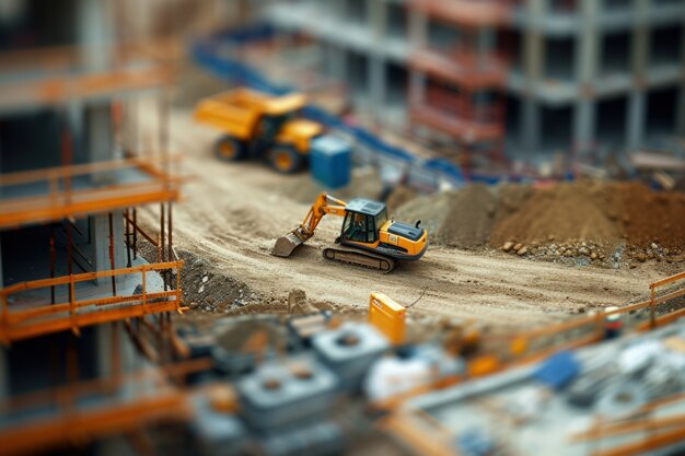 View of modern construction site