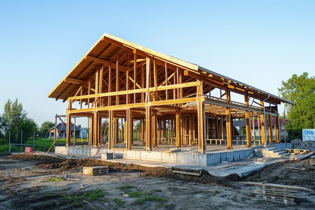 View of modern construction site