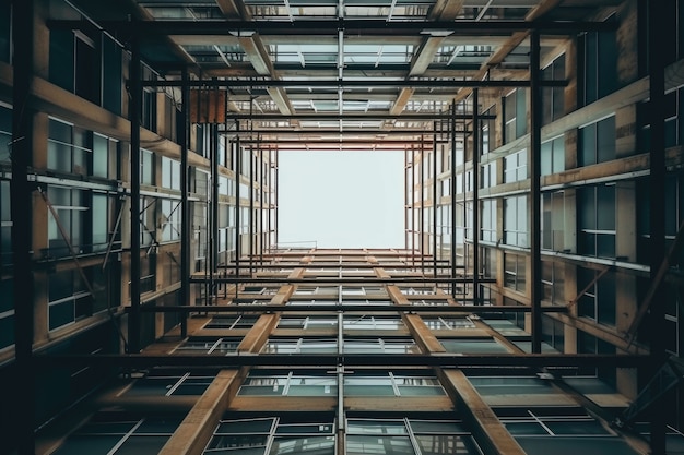 View of modern construction site