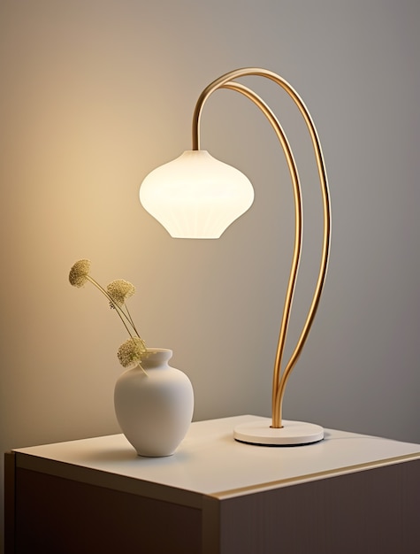 Vista di una moderna lampada fotorealista