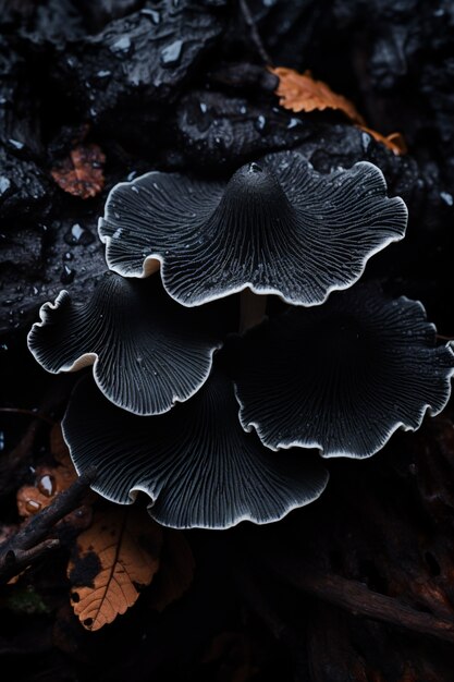 View of mushrooms in nature