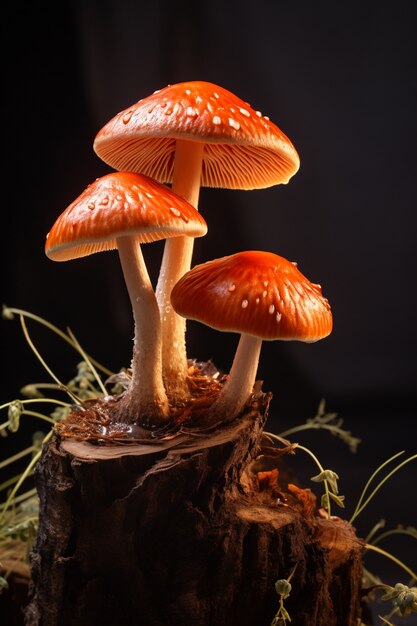 View of mushrooms in nature