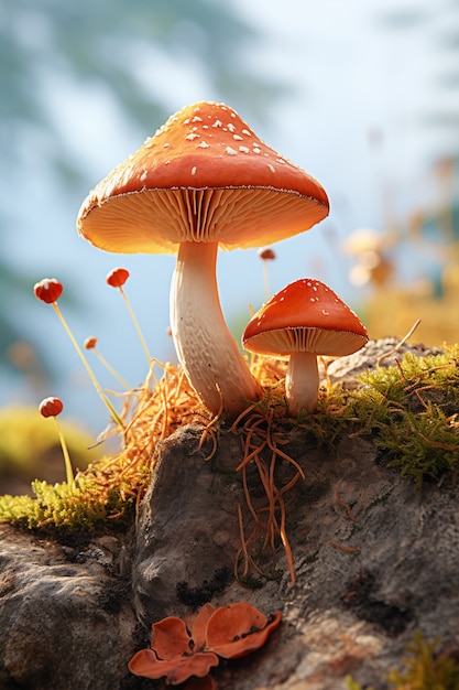 Вид грибов в природе