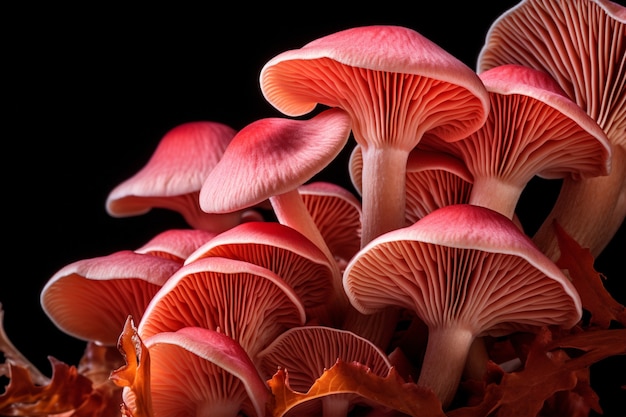 Free photo view of mushrooms