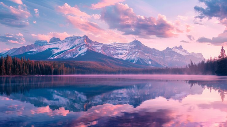 Free Photo view of natural mountain formation with dreamy aesthetic