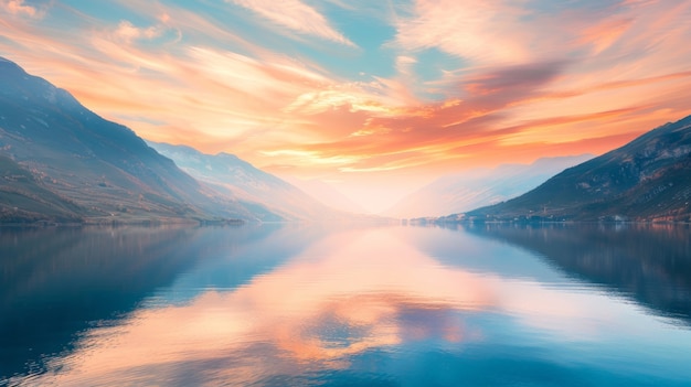 Free photo view of natural mountain formation with dreamy aesthetic