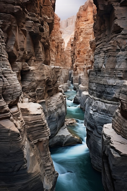 Veduta del paesaggio naturale con il fiume