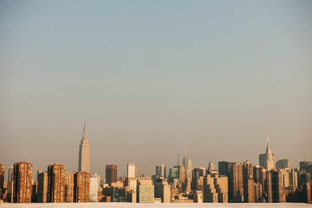 Vista della città di new york al momento della giornata