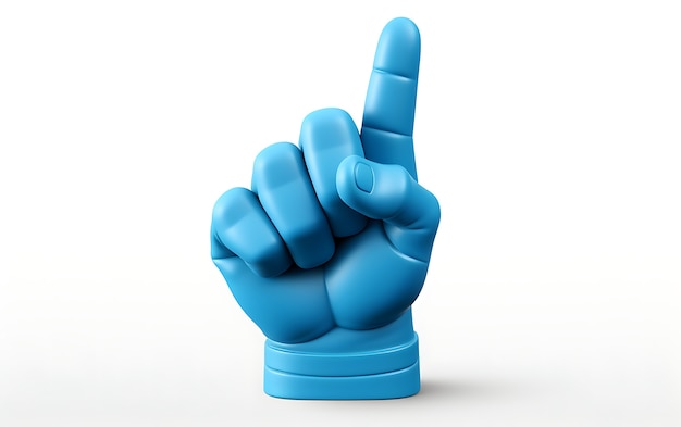 Бесплатное фото Вид 3d-руки, указывающей указательным пальцем