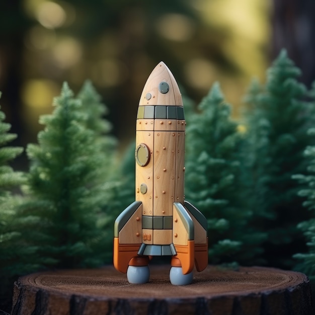 무료 사진 3d 우주 로켓 모델의 전망