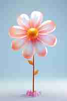Бесплатное фото Вид абстрактного трехмерного цветка