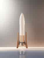 Бесплатное фото Вид футуристической космической ракеты