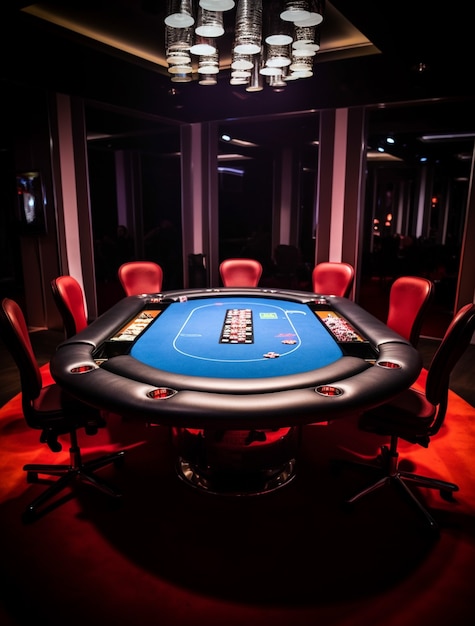 Бесплатное фото Вид покерного стола в казино