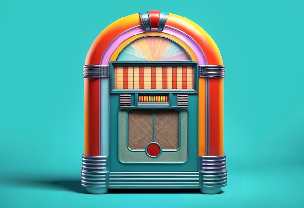 無料写真 view of retro looking jukebox machine