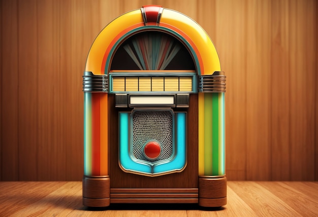 無料写真 view of retro looking jukebox machine