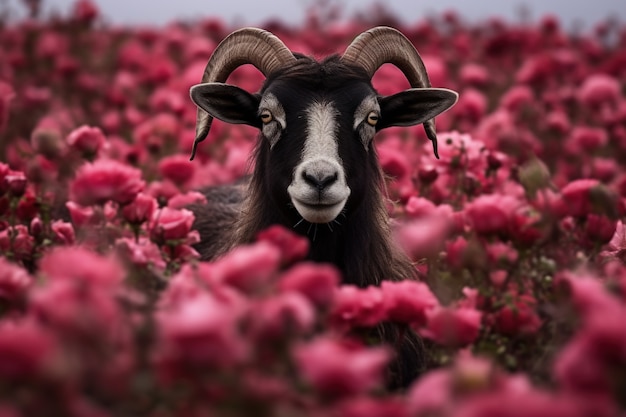 無料写真 自然の中の野外の羊の景色