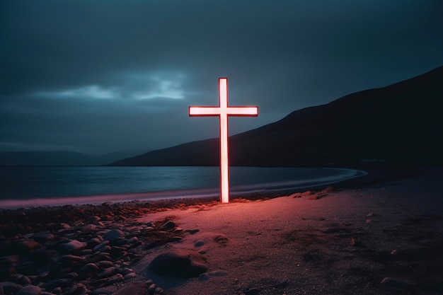 無料写真 シンプルな3d宗教の十字架の眺め