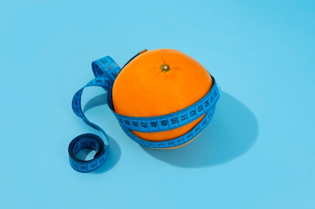 Бесплатное фото Вид рулетки с апельсином