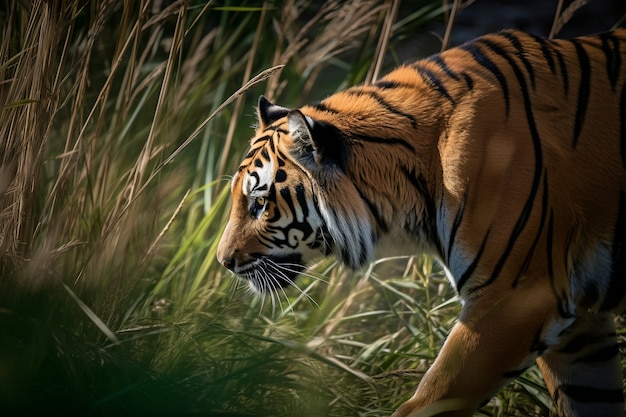 Бесплатное фото Вид на тигра в природе