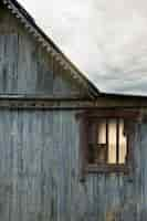 Free photo view of old and abandoned house in nature