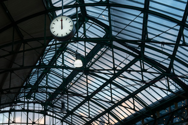 View of ornamental clock in london city