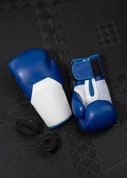 View of pair of boxing gloves