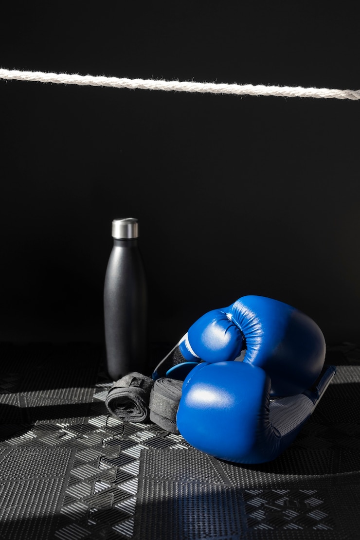 Free Photo view of pair of boxing gloves