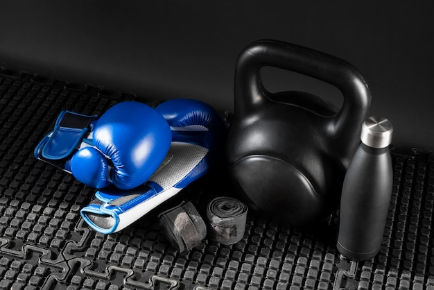 View of pair of boxing gloves