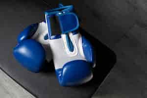 Free photo view of pair of boxing gloves