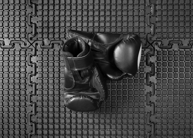 Free photo view of pair of boxing gloves