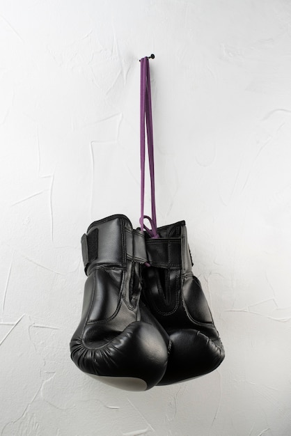 View of pair of boxing gloves