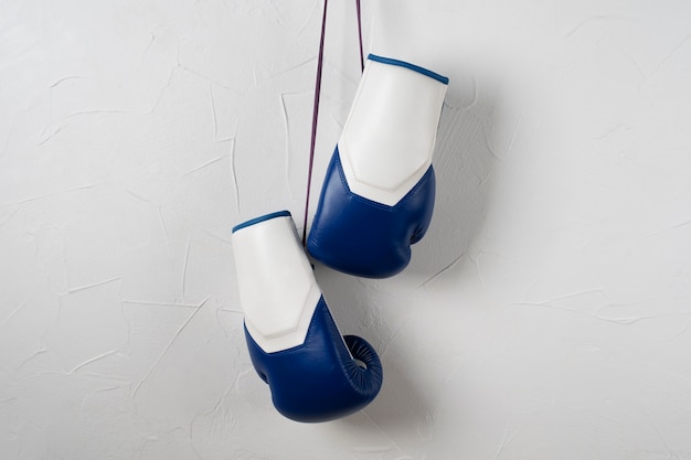 View of pair of boxing gloves