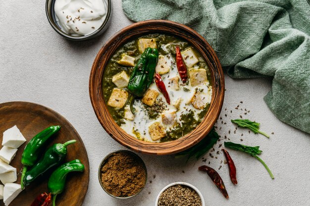 Расположение пакистанской кухни сверху
