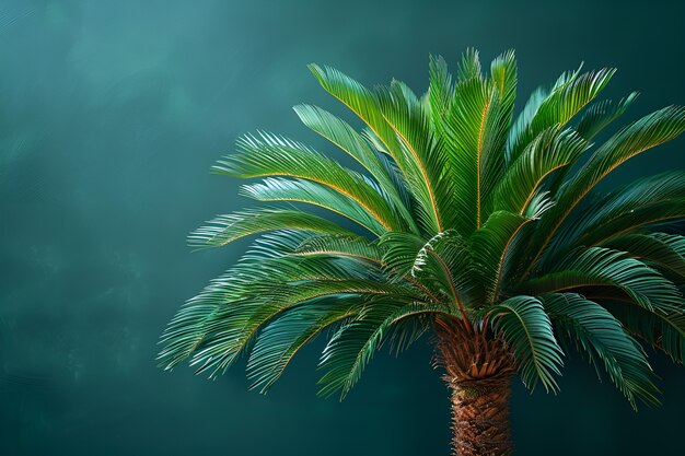 View of palm tree species with green foliage