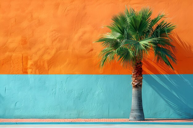 View of palm tree species with green foliage