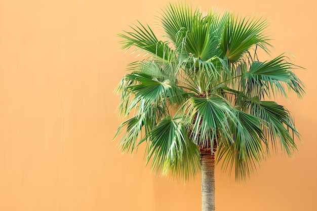 Free photo view of palm tree species with green foliage