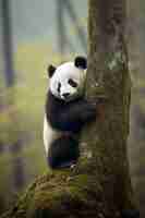 Free photo view of panda bear in nature