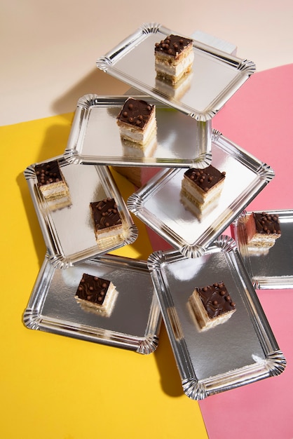 View of perfectly organized bakery sweets