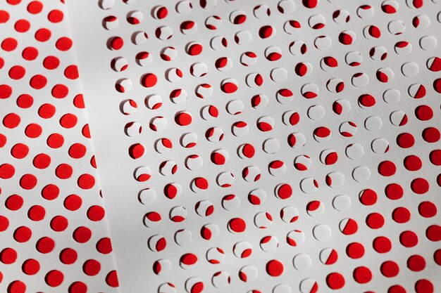 View of perforated sheet of material