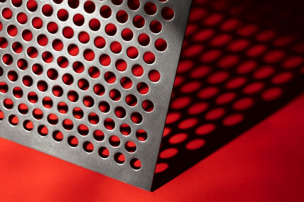 View of perforated sheet of material