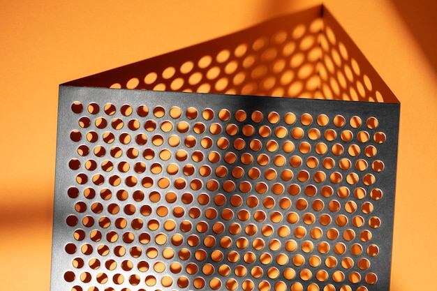 Free photo view of perforated sheet of material