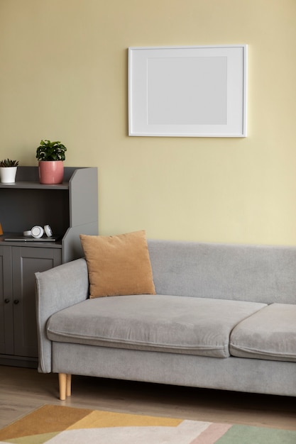View of photo frame with interior home decor