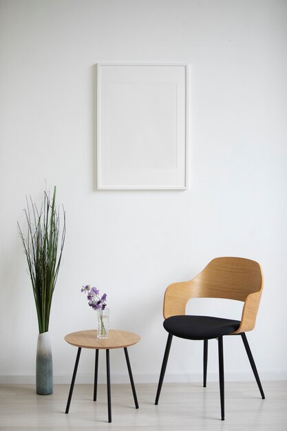 View of photo frame with interior home decor