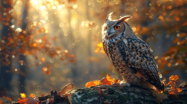 Free photo view of photorealistic owl with feathers in nature