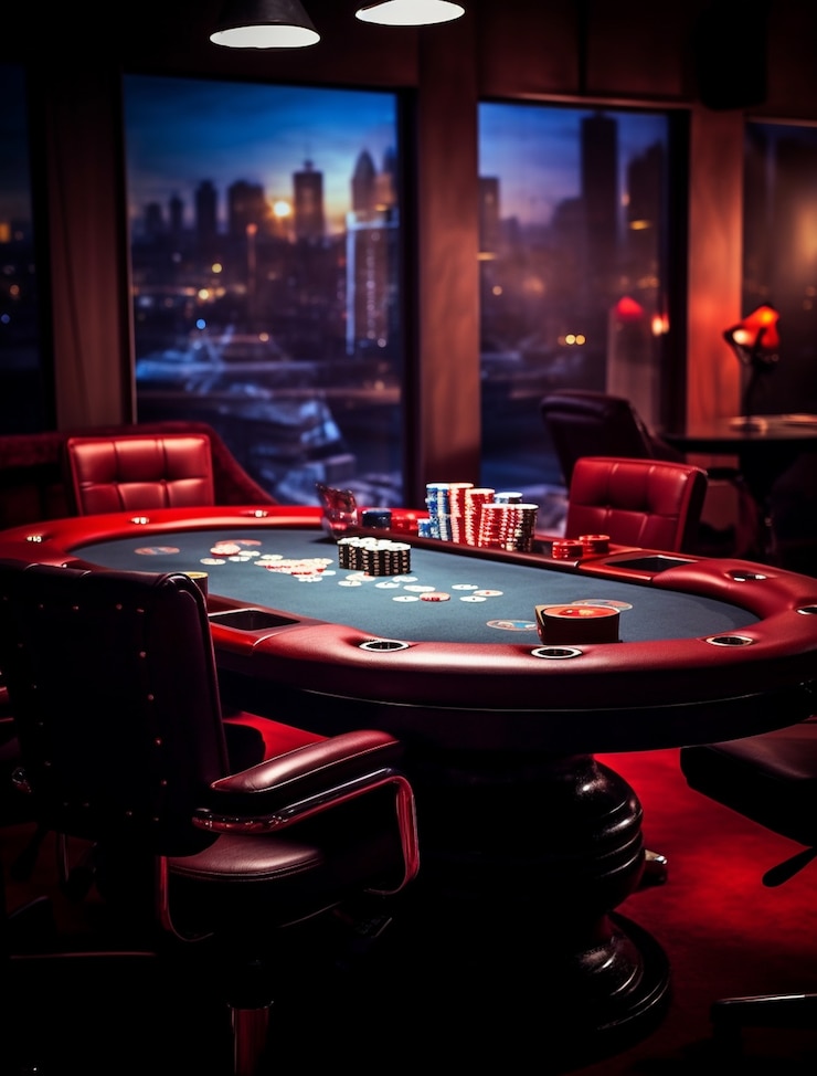 Free Photo view of poker table at a casino
